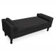 Recamier Baú Namoradeira 140cm Felix Suede Preto - Montanaris Decor