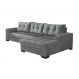 Image of Sofá 5 Lugares Dijon com Chaise Direito Suede Cinza IM730UP66WJXMOB