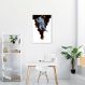 Quadro Astronauta Baseball 86x60 Filete Branco