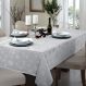 Toalha de Mesa Retangular 8 Lugares Facilita Snow Prata