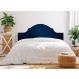 Cabeceira King Para Cama Box Provençal Dupla 193x60 Veludo Azul - Tachas Fumê