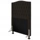 Cabeceira Estofada Cama Box Solteiro Greta 90cm com Frame Suede Marrom - Desk Design