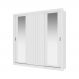 Guarda Roupa Casal 3 Portas Doha Duo Carraro Ripado Branco