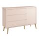 Cômoda Sapateira Théo New Rosa Fosco com Natural - MoveisAqui