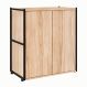 Armário de Escritório Shelf 2 PT Calvi e Preto 71 cm