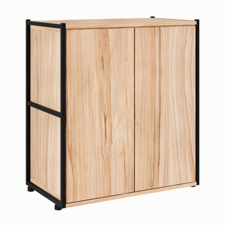 Armário de Escritório Shelf 2 PT Calvi e Preto 71 cm