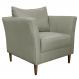 Poltrona Decorativa Sala de Estar Pés Palito Lubbock Couro Fendi G58 - Gran Belo