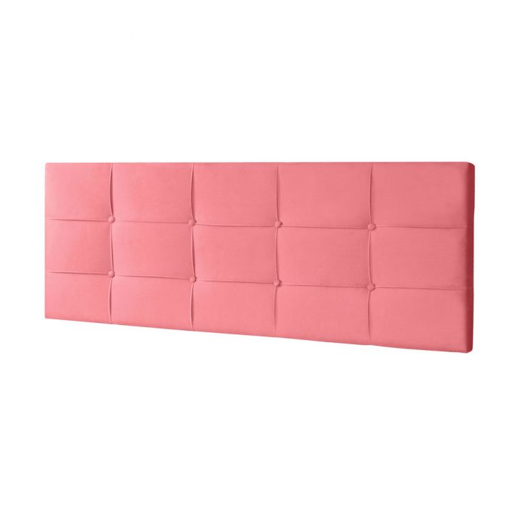 Cabeceira Painel Casal 1,40m Roma Suede Rosa - Pallazio