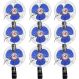 Kit 9 Mini Ventilador Veicular Carro Ônibus Caminhão De 15cm