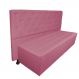 Cabeceira mais Calçadeira Casal Juliana 140cm Para Cama Box Suede Rosa - DS Estofados