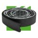 Eva Rodape Acabamento Ripado Laminado 2,5m - Urban Black-passa fio