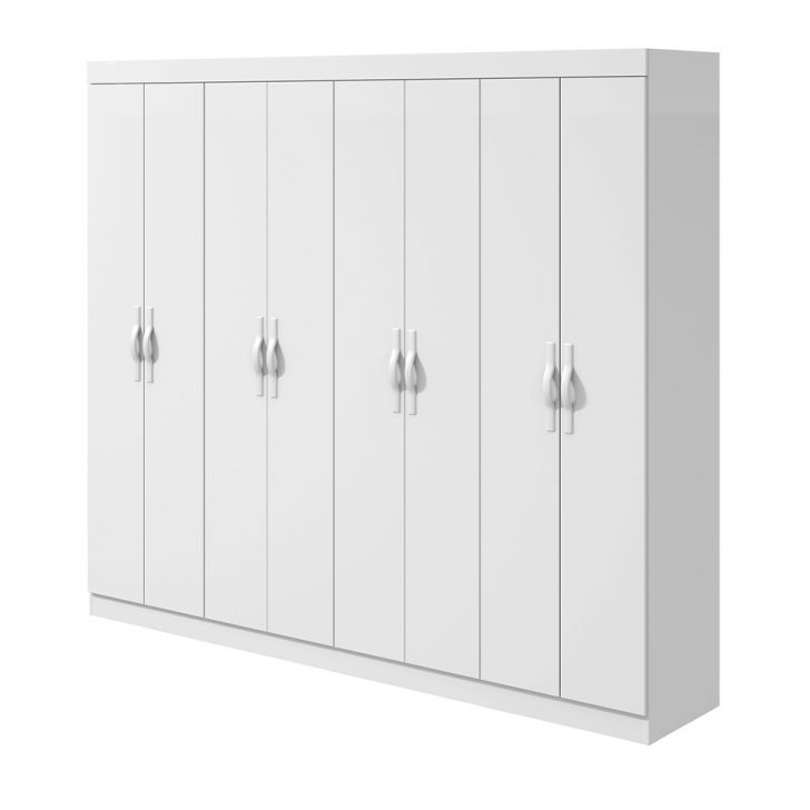Guarda-roupa Casal Serenata 8 Portas 6 Gavetas Branco