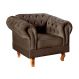Poltrona Chesterfield Duque Dom Pedro Com Capitonê - Marrom