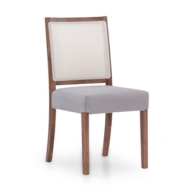 Cadeira Naomi Poliéster Bege e Avelã