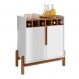 Bar Lizz 2 PT Branco e Cedro
