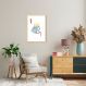 Quadro Carta Q Rainha Minimalista 86x60 Caixa Marfim