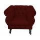 Poltrona Decorativa Maya Pés Luis XV Suede Bordô - DS Estofados