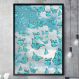 Quadro Decorativo Borboletas Azul-34x49Cm
