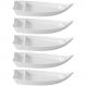 Kit 6 Barcas para Sushi Sashimi Melamina Branca Comida Japonesa Gourmet Mix