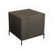 Puff Sevilha Suede Marrom e Preto