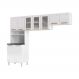 Cozinha Compacta Aço 3 Peças com Armário para Forno/Micro-ondas Multimóveis CR20367 Branco