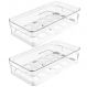 Kit 2 Organizadores Porta Ovos Com Tampa Caixas De Armazenamento Para Ovos 18 Un Cada Clear Fresh OU