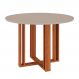 Mesa de Jantar Redonda com Tampo MDF Flora Cinamomo e Off White 109 cm