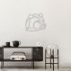 Quadro Escultura Cabeça Urso One Line 90x81 Cinza
