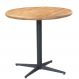 Mesa Sala de Jantar Cozinha Shery Redonda 70cm Grafite Madeira Maciça Driftwood G54 - Gran Belo