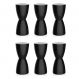 Conjunto com 6 Banquetas Bery II Preto