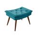 Banqueta Puff Rubi Essencial Estofados Cor Azul Turquesa