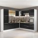 Cozinha Completa de Canto Madesa Lux com Armário e Balcão - Branco/Preto