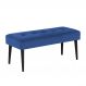 Banco | Banqueta Estofado Theo 1,40m Suede Azul Marinho - Inova Decor
