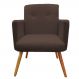 Poltrona Decorativa Pés Palito Nina Plus Suede Marrom - DS Móveis