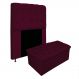 Kit Cabeceira e Calçadeira Baú Estofada Mel 90 cm Solteiro Com Capitonê Suede Bordô - Amarena Móveis