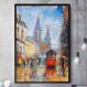 Quadro Decorativo Cidade Pintura Abstrata-34x49Cm