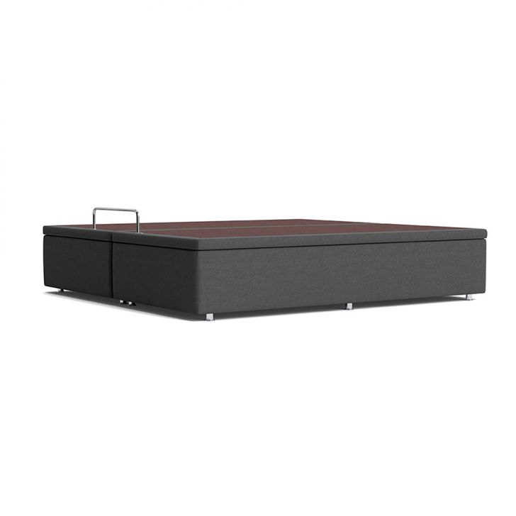 Image of Base Box Queen Americana Camurça Cinza PLA-OR067BE56UWXMOB