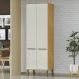 Paneleiro para Cozinha com 4 Portas e 6 Prateleiras - Verace Marrocos/Off White