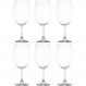 Jogo de 6 Taças de Vinho Tinto Cristal Bohemia Lyor 580ml Sommelier Linha Sylvia Degustação