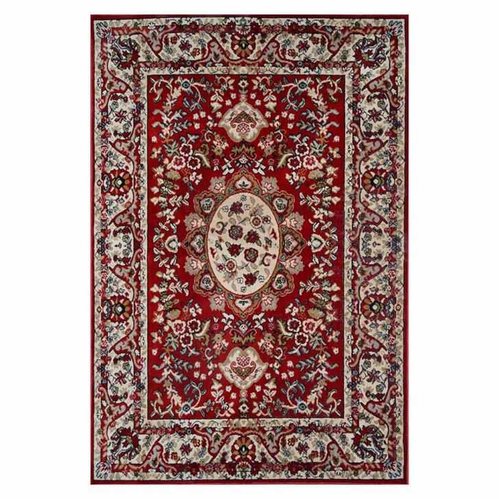 Tapete Retangular Veludo Marbella Çagdas III Vermelho 60x230 cm