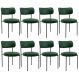 Kit 08 Cadeiras Estofadas Para Sala De Jantar Louise L02 Couríssimo Verde - Lyam Decor