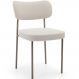 Cadeira Decorativa Sala De Jantar Melina Base Arena L02 Bouclê Cru - Lyam Decor