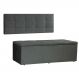Kit Painel e Calçadeira Baú Solteiro 0,90m Roma Suede Cinza - Pallazio