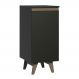 Balcão Armário de Cozinha 35 cm 1 Porta Preto Reims Madesa