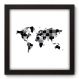 Quadro Decorativo - Mapa Mundi - 22cm x 22cm - 098qndap