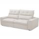 Sofá Retrátil Reclinável Para Sala de Estar Living 230cm Dimas F04 Bouclê Off White - Lyam Decor