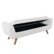 Recamier Bau Italia 1,40m Suede Branco - Inova Decor