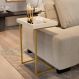 Mesa de Apoio Lateral Sala de estar 4774 Perola Pé de Ferro Dourado