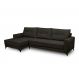 Image of Sofá 5 Lugares Heros com Chaise Esquerdo Veludo Marrom FE691UP56EAHMOB