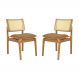 Conjunto 2 Cadeiras de Jantar Atlântida Amêndoa Couríssimo Caramelo - WP 59048